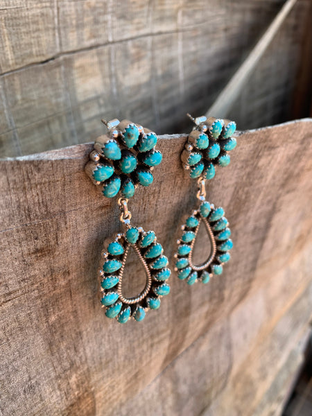 Cluster Turquoise Post earrings