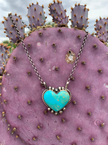 Heart of Kingman Turquoise Pendant necklace