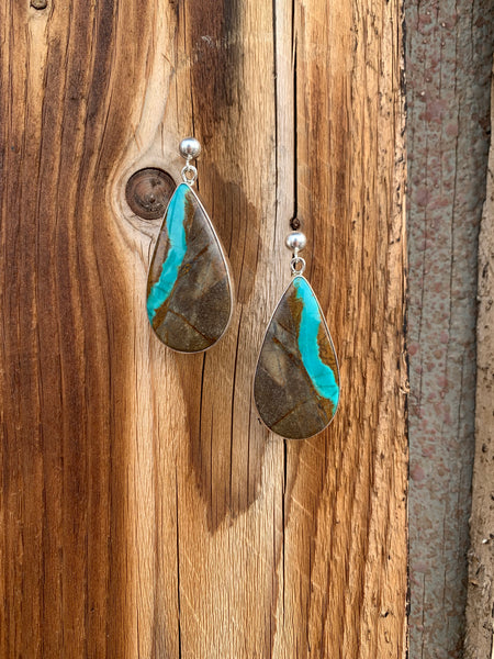 Boulder Turquoise Teardrop earrings