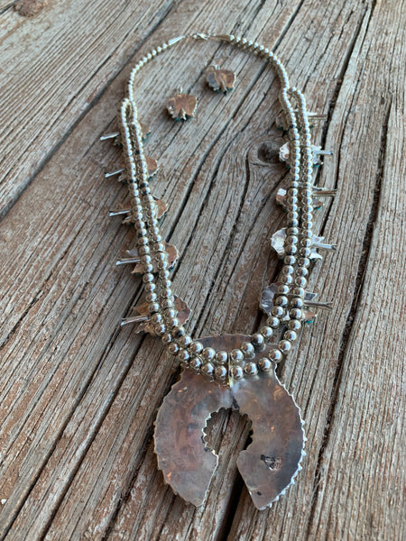 A Squash Blossom necklace & earring set
