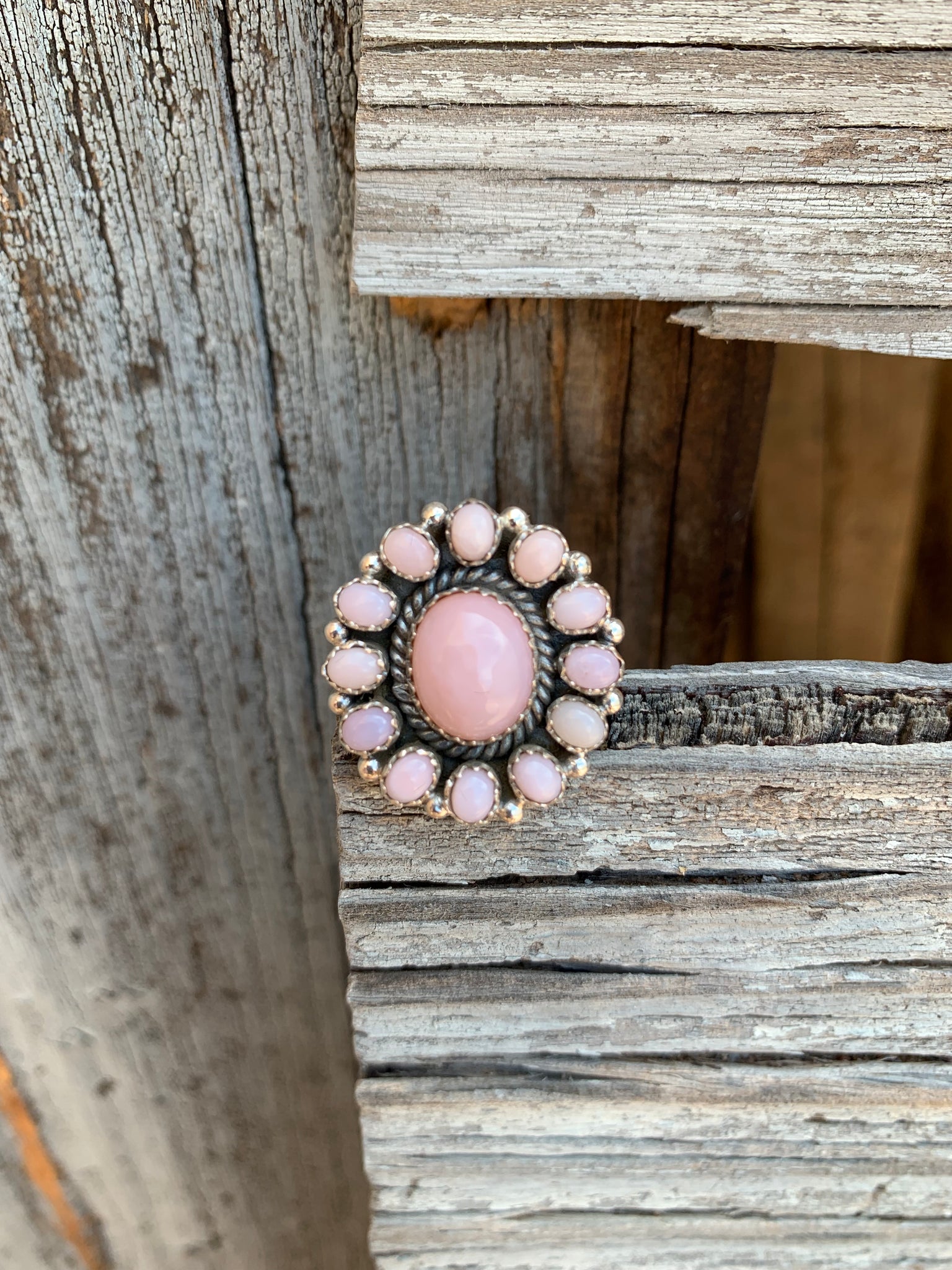 Pink Opal Adjustable ring