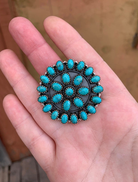 Adjustable Cluster Turquoise ring