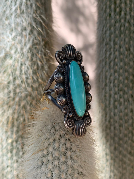 Campitos Turquoise Oval Swirl ring size 9 1/2