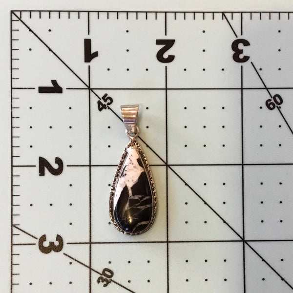White Buffalo Teardrop pendant