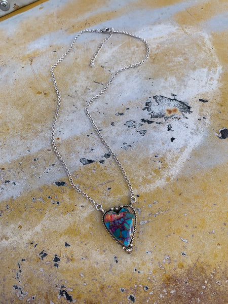 Dahlia Turquoise Heart necklace