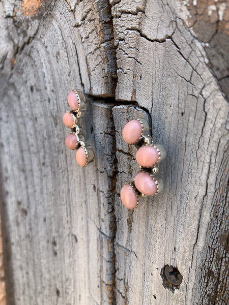 Pink Opal Post earrings