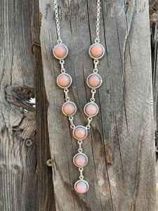Pink Opal Y necklace