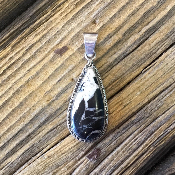 White Buffalo Teardrop pendant
