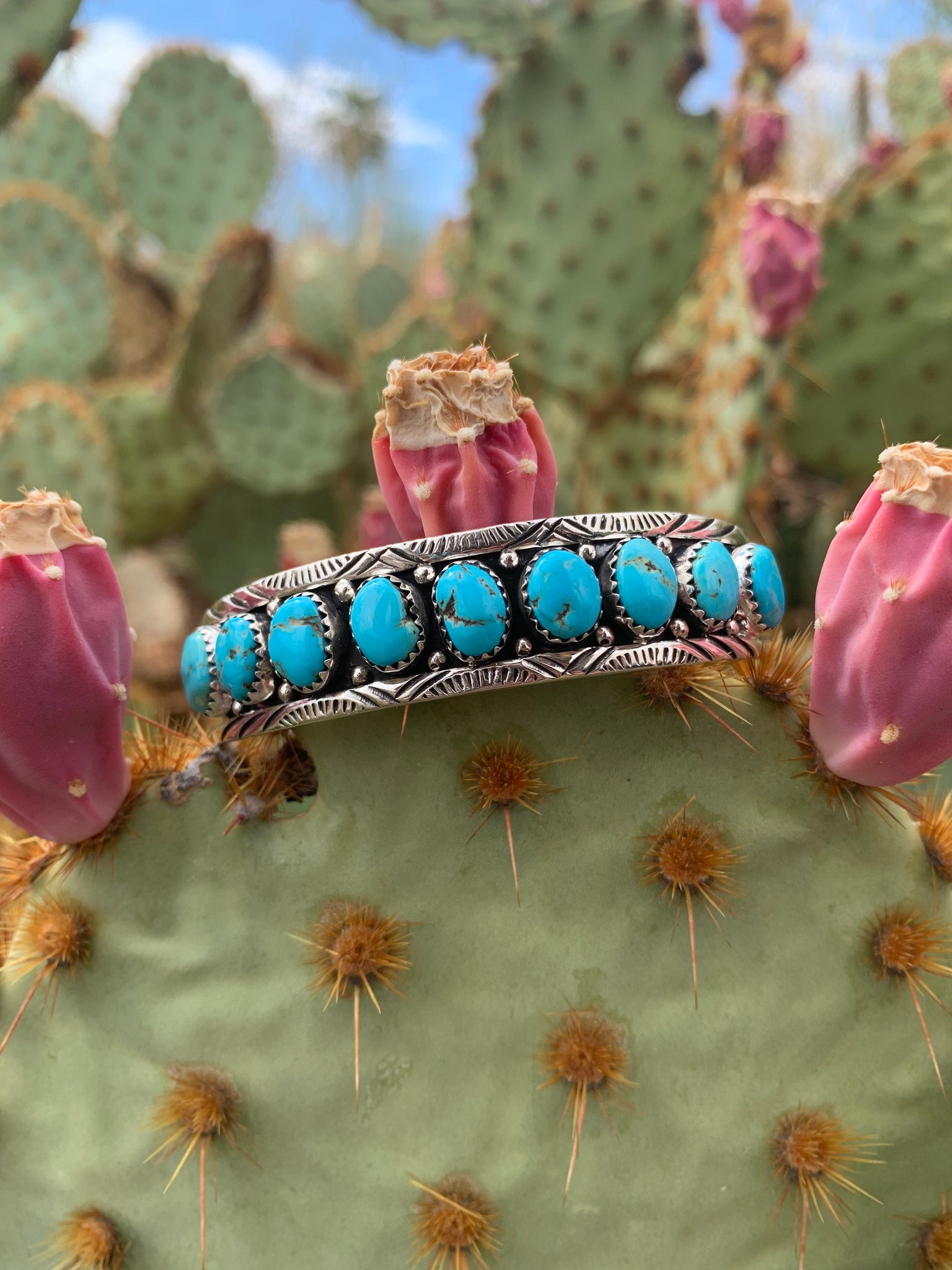 Nugget Turquoise cuff bracelet