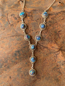 Purple Mohave Turquoise Y necklace
