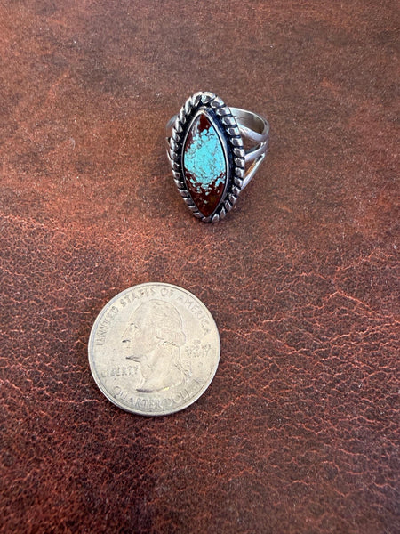 Number 8 Turquoise ring size 9