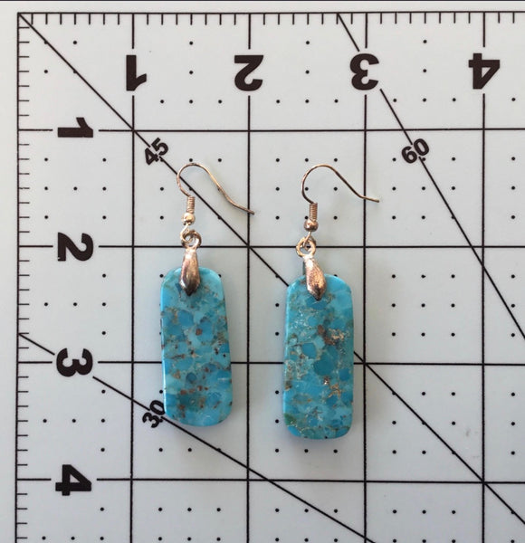 Turquoise Slab earrings