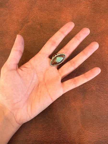 Number 8 Turquoise ring size 9