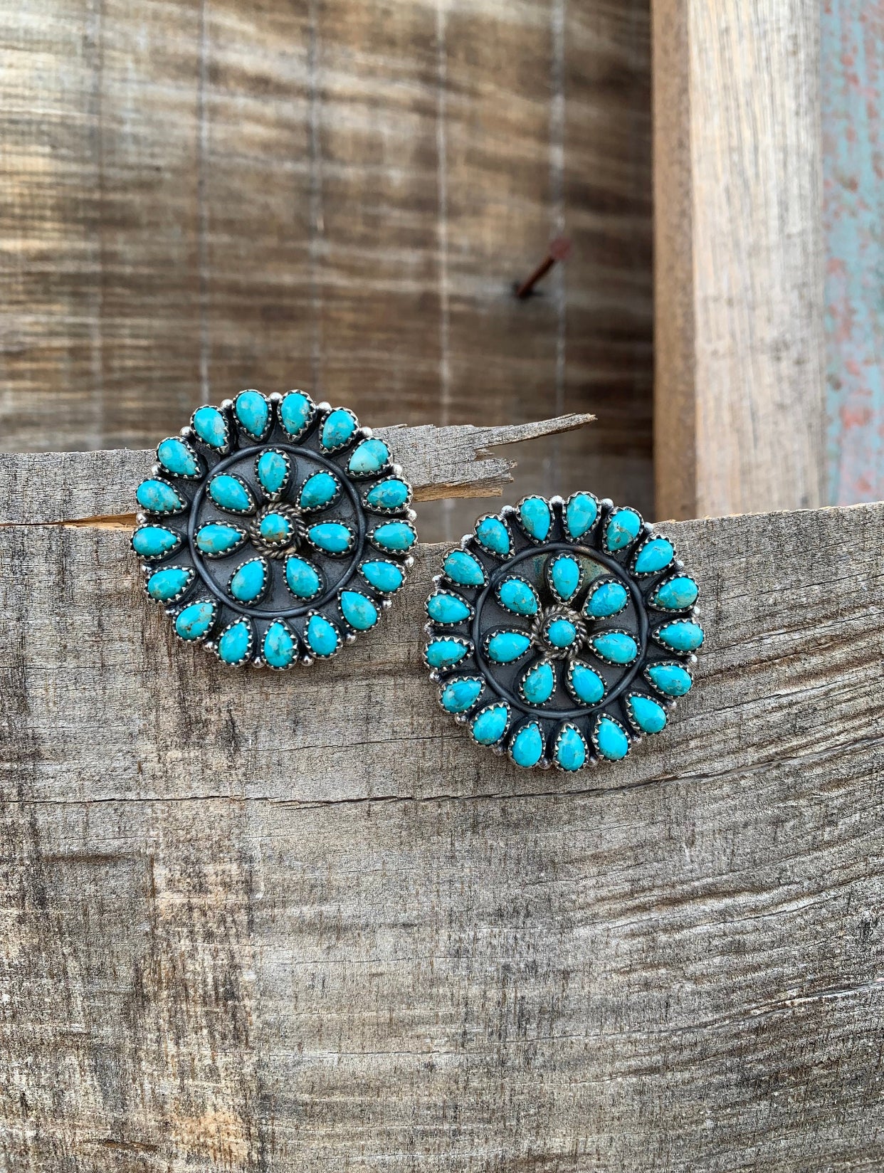 Cluster Turquoise Post earrings
