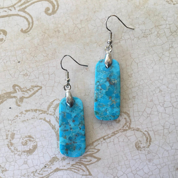 Turquoise Slab earrings