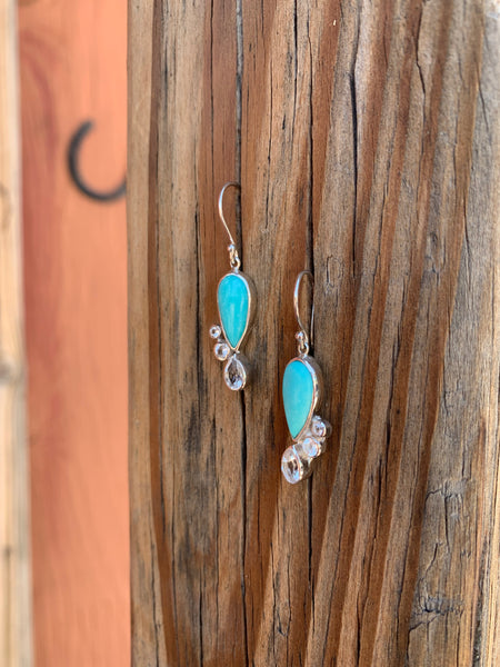Topaz & Turquoise earrings