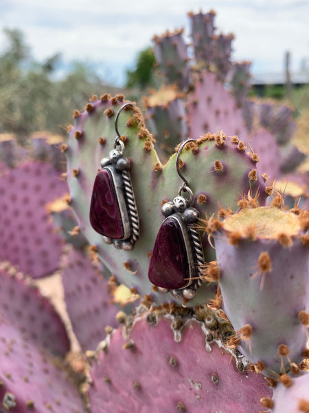 Purple Spiny earrings