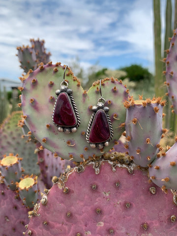 Purple Spiny earrings