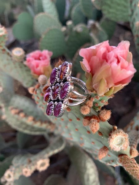 Purple Spiny Shell ring size 7 1/2