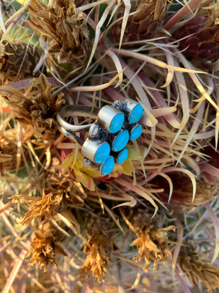 Cluster of Kingman Turquoise ring size 10 1/2