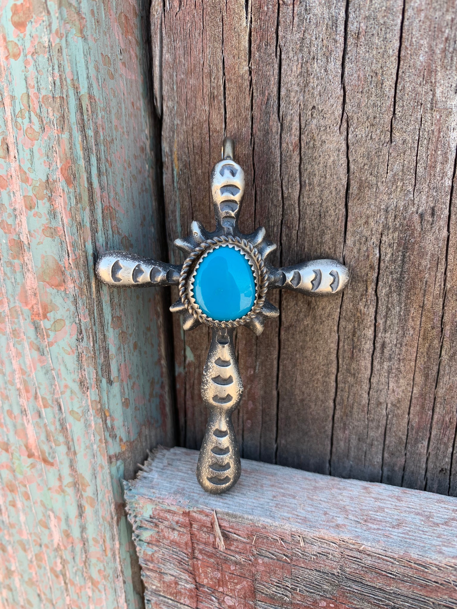 Cross of Turquoise Pendant