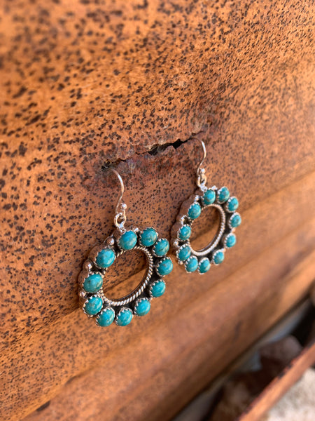 Circle of Turquoise earrings