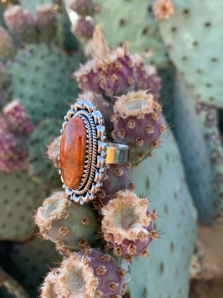 Apple Coral Adjustable ring