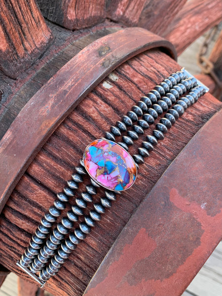 Dahlia Spiny Oyster 6 3/4 inch Link bracelet