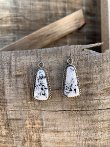 Teardrop White Buffalo earrings