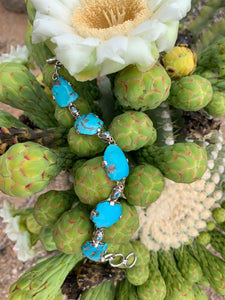 Sleeping Beauty Turquoise & Topaz Toggle bracelet