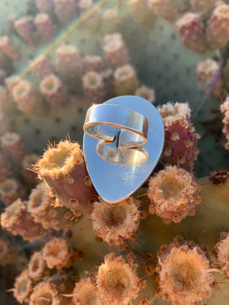Teardrop of Turquoise & Spiny Oyster Shell Adjustable ring