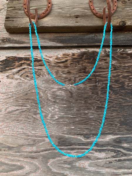 Beaded Sleeping Beauty Turquoise necklace