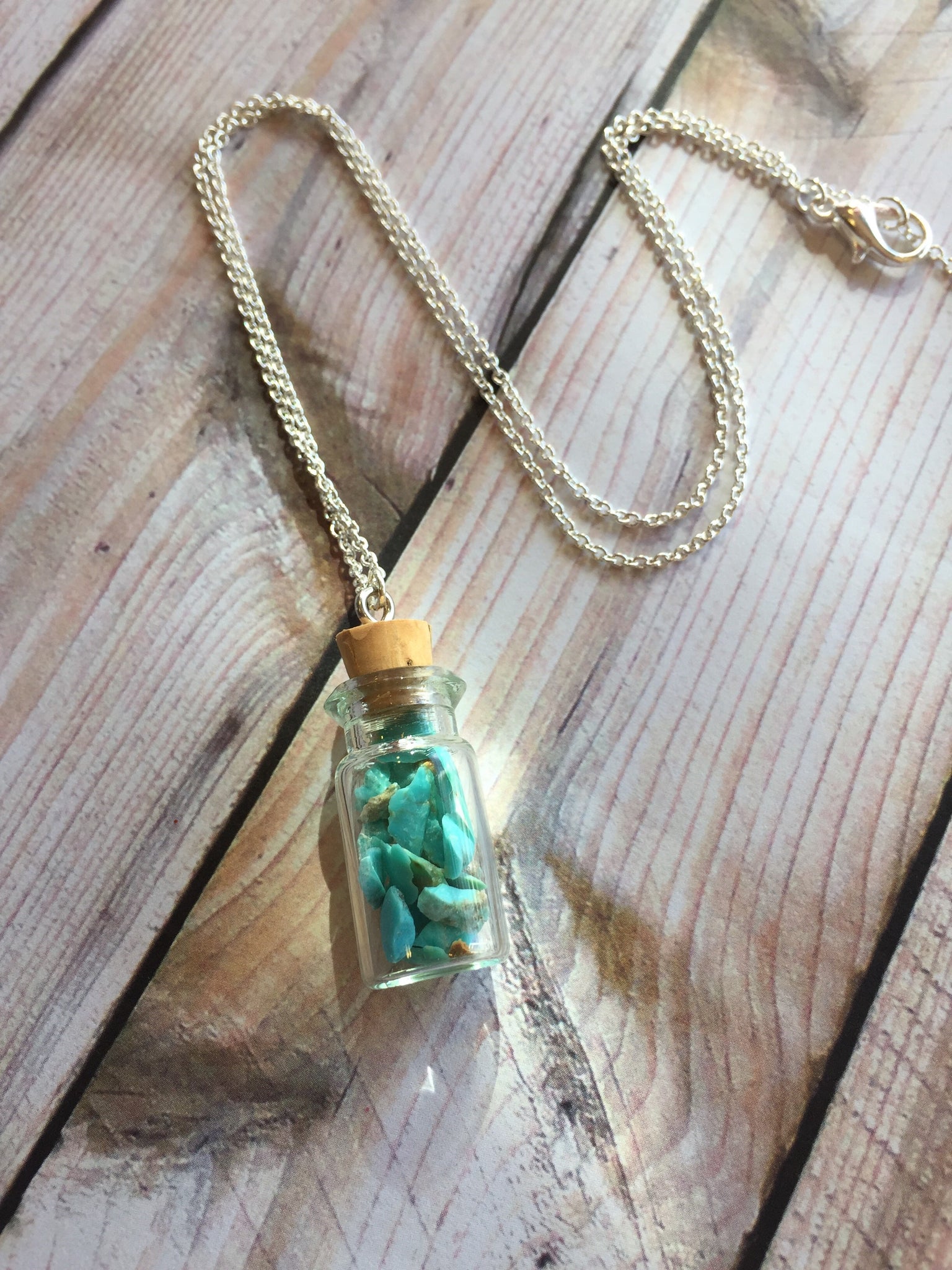 Turquoise in a Bottle Necklace
