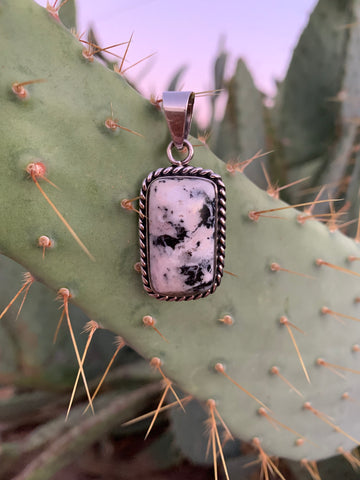 Freeform White Buffalo Pendant