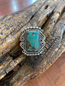Swirls Number 8 Turquoise ring size 8
