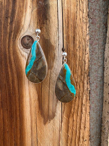 Boulder Turquoise Teardrop earrings