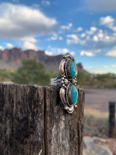 Turquoise Scalloped ring