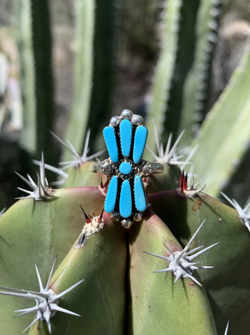 Zuni Kingman Turquoise ring size 7