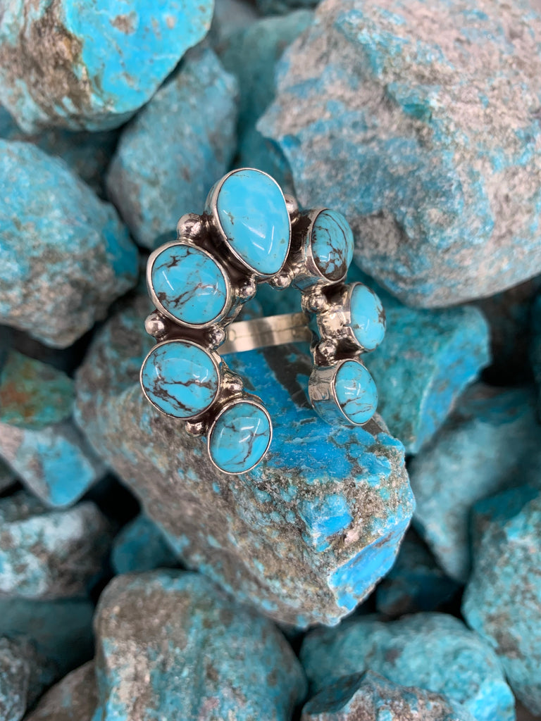 Naja Rind Kingman Turquoise Naja ring size 7 1/2 – la Lady Designs