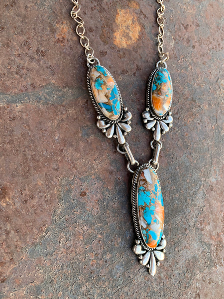 Statement Turquoise & Shell necklace