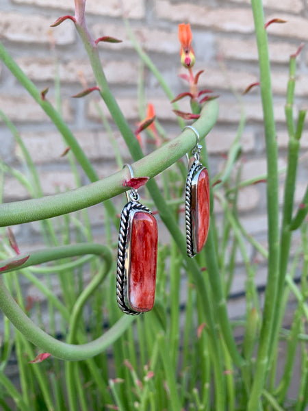 Red Spiny Shell earring