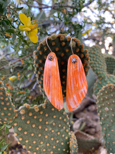 Orange Spiny Oyster Shell earrings