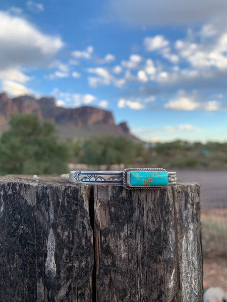 Bar of Turquoise Cuff bracelet