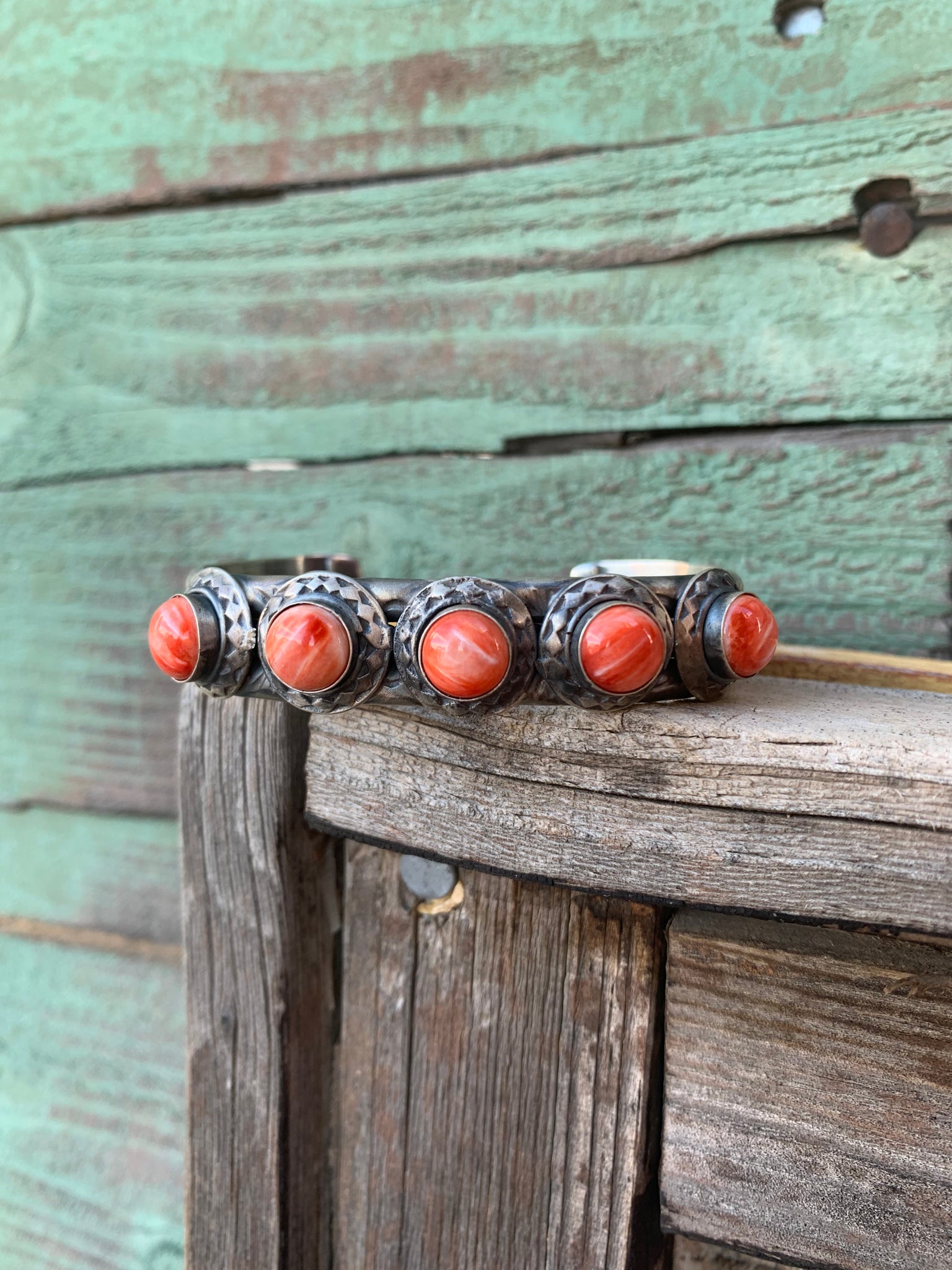 Red Shell cuff bracelet