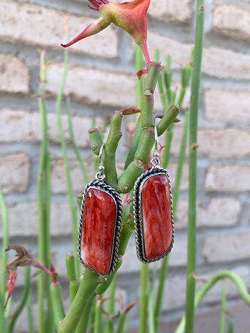 Red Spiny Shell earring