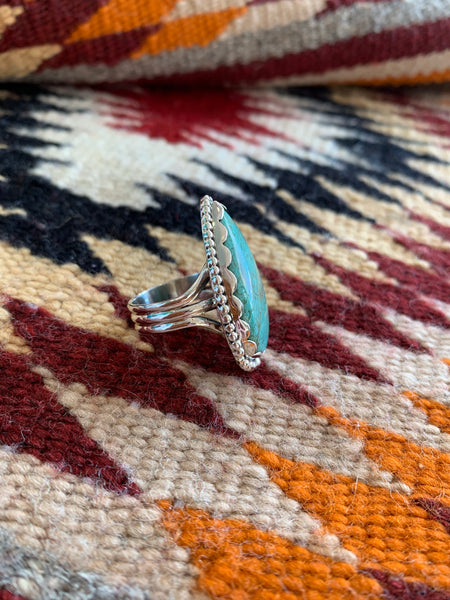 Teardrop of Number 8 Turquoise ring size 7