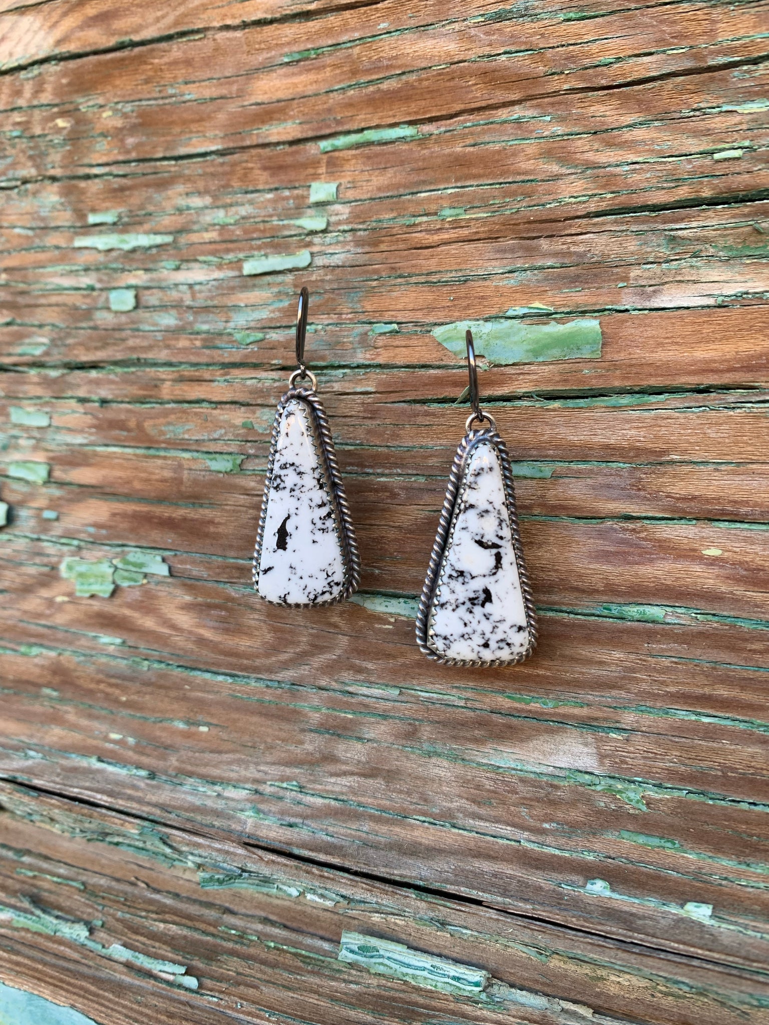 Teardrop White Buffalo earrings