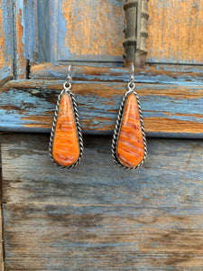 Orange Spiny Shell earrings