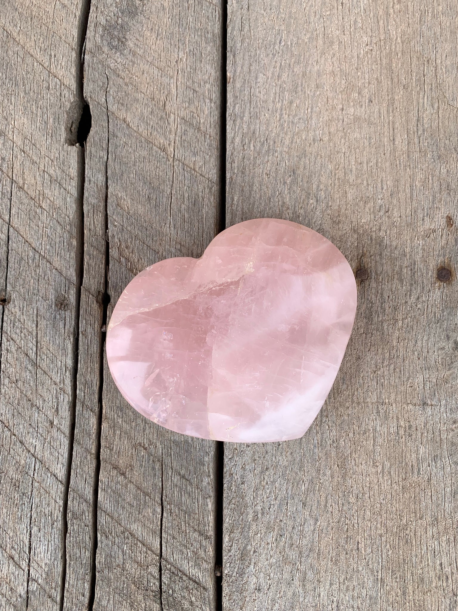 Rose Quartz Gemstone Carved Heart