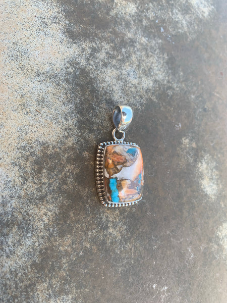 Spiny Oyster & Turquoise Pendant